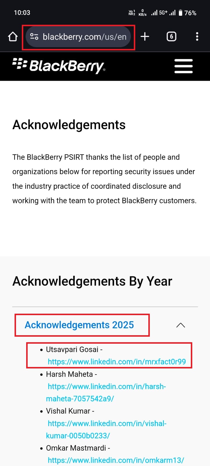 BlackBerry Hall of Fame