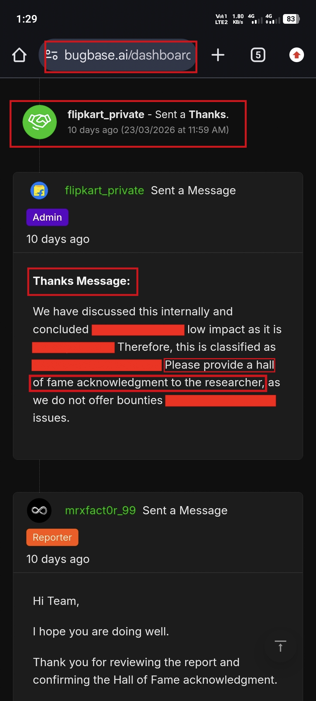 Panasonic Response